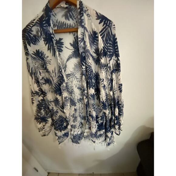 Surf Gypsy 286256 Women Printed Tassel Trim Cover Up, Size Large - Picture 2 of 5